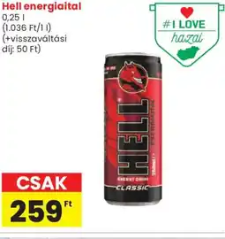 Spar Hell energiaital ajánlat