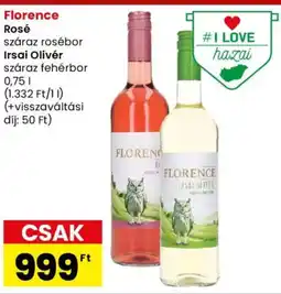 Spar Florence Rosé, Irsai Olivér ajánlat