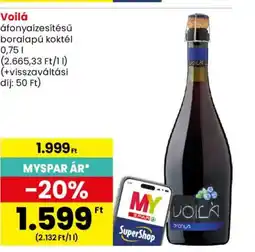 Spar Voilá áfonyaízesítésű boralapú koktél ajánlat