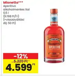Spar Mionetto Aperitivo alkoholmentes ital ajánlat