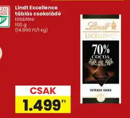 Spar Lindt Excellence táblás csokoládé ajánlat