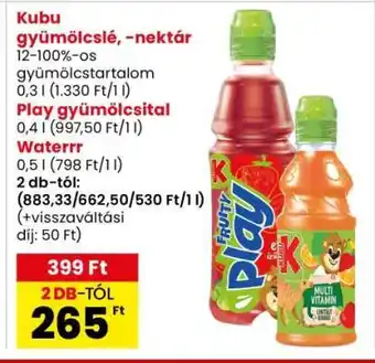 Kubu gyümölcslé, -nektár