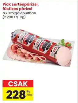 Interspar Pick sertéspárizsi, füstízes párizsi ajánlat