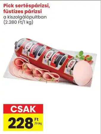 Interspar Pick sertéspárizsi, füstízes párizsi ajánlat
