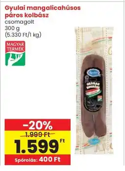 Interspar Gyulai mangalicahúsos páros kolbász ajánlat