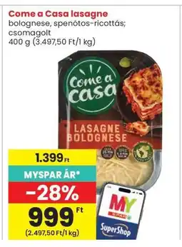 Interspar Come a Casa lasagne ajánlat