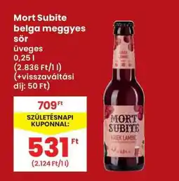 Interspar MORT SUBITE Belga meggyes sör ajánlat