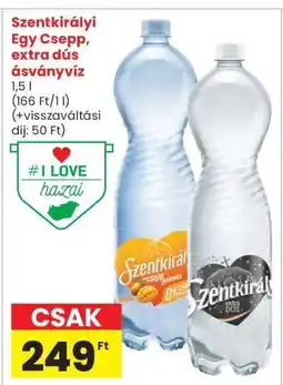 Interspar Szentkirályi Egy Csepp, extra dús ásványvíz ajánlat