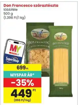 Interspar DON FRANCESCO SZÁRAZTÉSZTA ajánlat