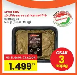 Interspar SPAR BBQ zöldfűszeres csirkemellfilé ajánlat