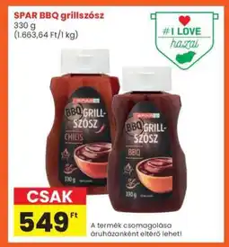 Interspar SPAR BBQ grillszósz ajánlat