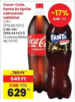 Interspar Coca-Cola, Fanta és Sprite szénsavas üdítőital ajánlat