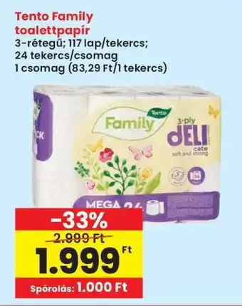 Interspar Tento Family toalettpapír ajánlat