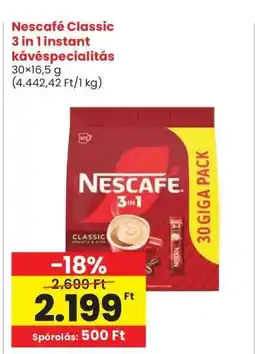 Interspar Nescafé Classic 3 in 1 instant kávéspecialitás ajánlat