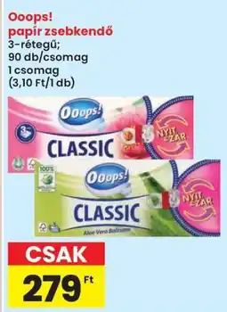 Interspar Ooops! papír zsebkendő ajánlat