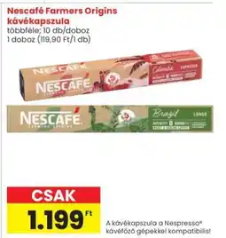Interspar Nescafé Farmers Origins kávékapszula ajánlat