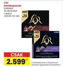 Interspar L'OR kávékapszula ajánlat