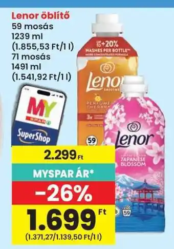 Interspar LENOR Öblítő ajánlat