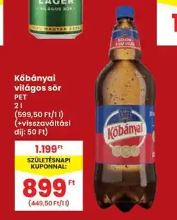 Interspar KŐBÁNYAI Világos sör ajánlat