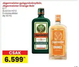 Interspar Jägermeister gyógynövénylikőr, Jägermeister Orange likőr ajánlat