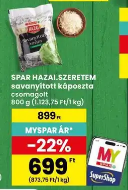 Interspar SPAR HAZAI.SZERETEM savanyított káposzta csomagolt ajánlat