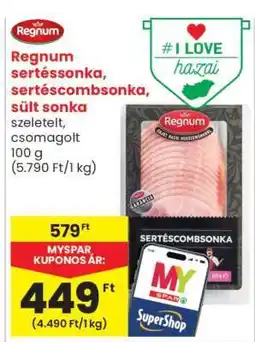 Spar Regnum Sertéssonka, sertéscombonka, sült sonka ajánlat