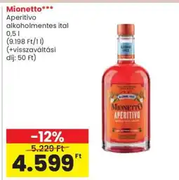 Spar Mionetto Aperitivo ajánlat