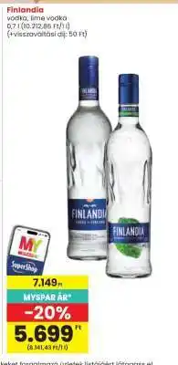 Spar Finlandia vodka, lime vodka ajánlat
