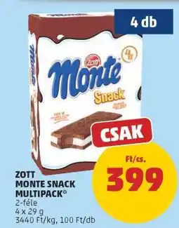 PENNY Zott Monte Snack Multipack ajánlat