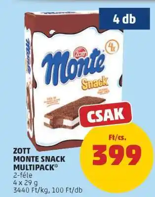 PENNY Zott Monte Snack Multipack ajánlat