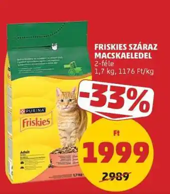 PENNY FRISKIES Száraz macskaeledel ajánlat