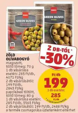 PENNY Zöld olívabogyó ajánlat