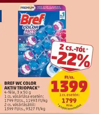 PENNY Bref WC Color Aktiv Triopack ajánlat