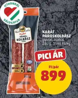 PENNY Karát Pároskolbász ajánlat