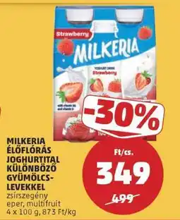 PENNY MILKERIA ÉLŐFLÓRÁS JOGHURTITAL KÜLÖNBÖZŐ GYÜMÖLCSLEVEKKEL ajánlat
