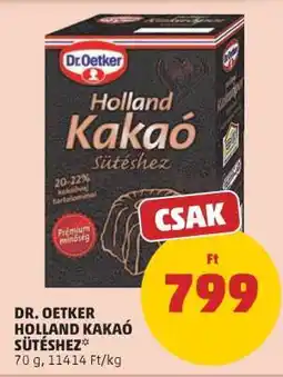 PENNY Dr. Oetker Holland kakaó sütéshez ajánlat
