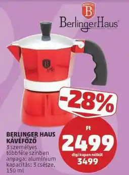 PENNY Berlinger Haus Kávéfőző ajánlat