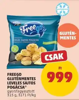 PENNY FREEGO GLUTÉNMENTES LEVELES SAJTOS POGÁCSA ajánlat