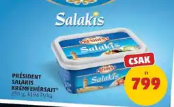 PENNY Président Salakis Krémfehérsajt ajánlat
