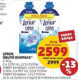 PENNY Lenor Öblítő Duopack ajánlat
