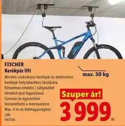 Lidl FISCHER Kerékpár lift ajánlat