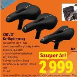 Lidl CRIVIT Kerékpárnyereg ajánlat