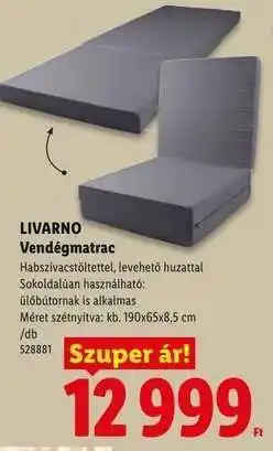 Lidl Livarno Vendégmatrac ajánlat