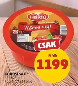 PENNY Kőrösi sajt ajánlat