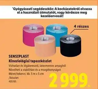 Lidl Sensiplast Kineziológiai tapaszkészlet ajánlat
