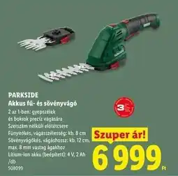 Lidl PARKSIDE Akkus fű- és sövénynyíró ajánlat