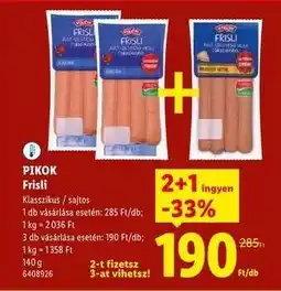 Lidl PIKOK Frisli ajánlat