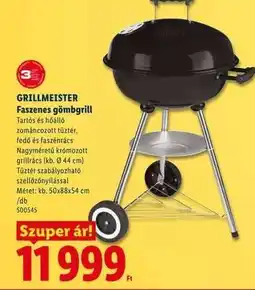 Lidl GRILLMEISTER Faszenes gömbgrill ajánlat