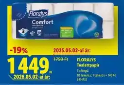 Lidl FLORALYS Toalettpapír ajánlat