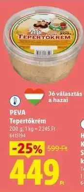 Lidl PEVA Tepertőkrém ajánlat